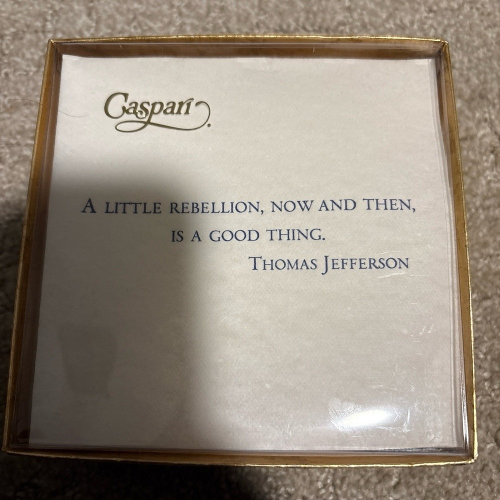 Caspari Box Of 30 Airlaid Cocktail Napkins Thomas Jefferson Quote
